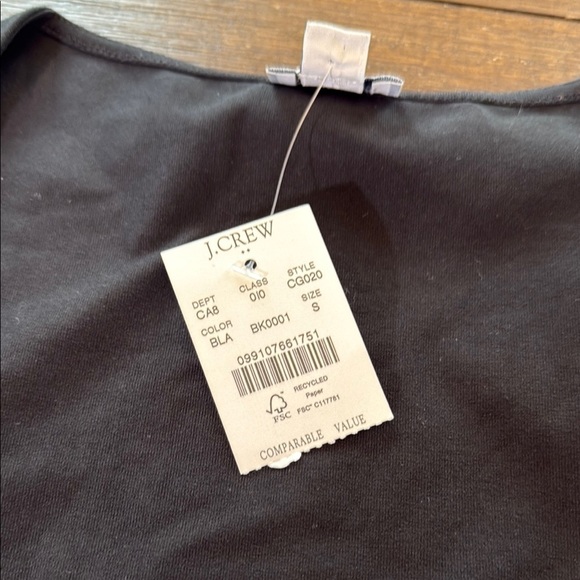 J. Crew Cap-sleeve stretch cotton-blend squareneck tank top Size Small - Picture 8 of 10